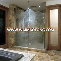 Bathtub Frameless 12mm tempered wall panels glass shower doors